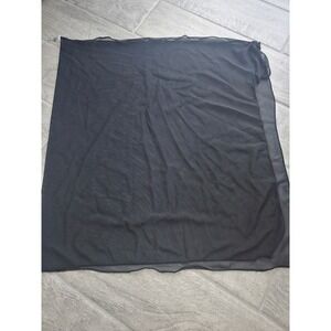 Coastal Waves Swimsuit Sarong Cover Up Sheer Black‎ Beach Pool 3X